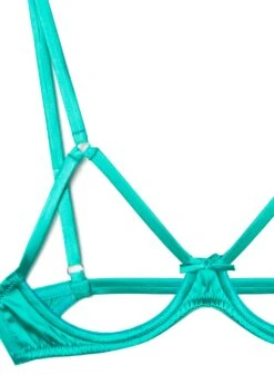 Fleur Du Mal Luxe Ouvert Bra -Fleur du Mal luxeouvertbraemeraldflat2