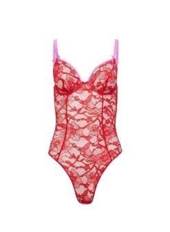 Fleur Du Mal Magnolia Lace Ouvert Bodysuit -Fleur du Mal magnoliabodysuitflat1