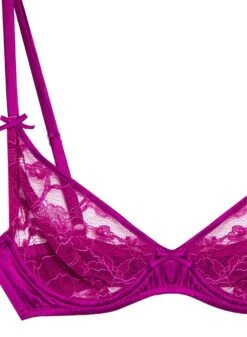 Fleur Du Mal Magnolia Lace Unlined Demi Bra -Fleur du Mal magnoliademivixenflat2