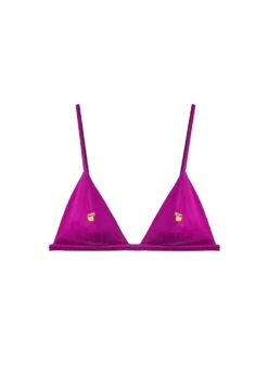 Fleur Du Mal Margarita Embroidered Luxe Triangle Bra -Fleur du Mal margaritabra