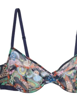 Fleur Du Mal Paisley Mesh Demi Bra -Fleur du Mal meshdemibraflat2