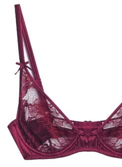 Fleur Du Mal Fuller Cup Magnolia Lace Unlined Demi Bra -Fleur du Mal mulberrymagnoliademiflat2 78225f1e 47c9 4007 a8a5 fbc0e9058d56