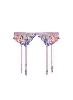 Fleur Du Mal Orchid Embroidery Garter 11 Fleur Du Mal Orchid Embroidery Garter -Fleur du Mal orchidgarterflat1