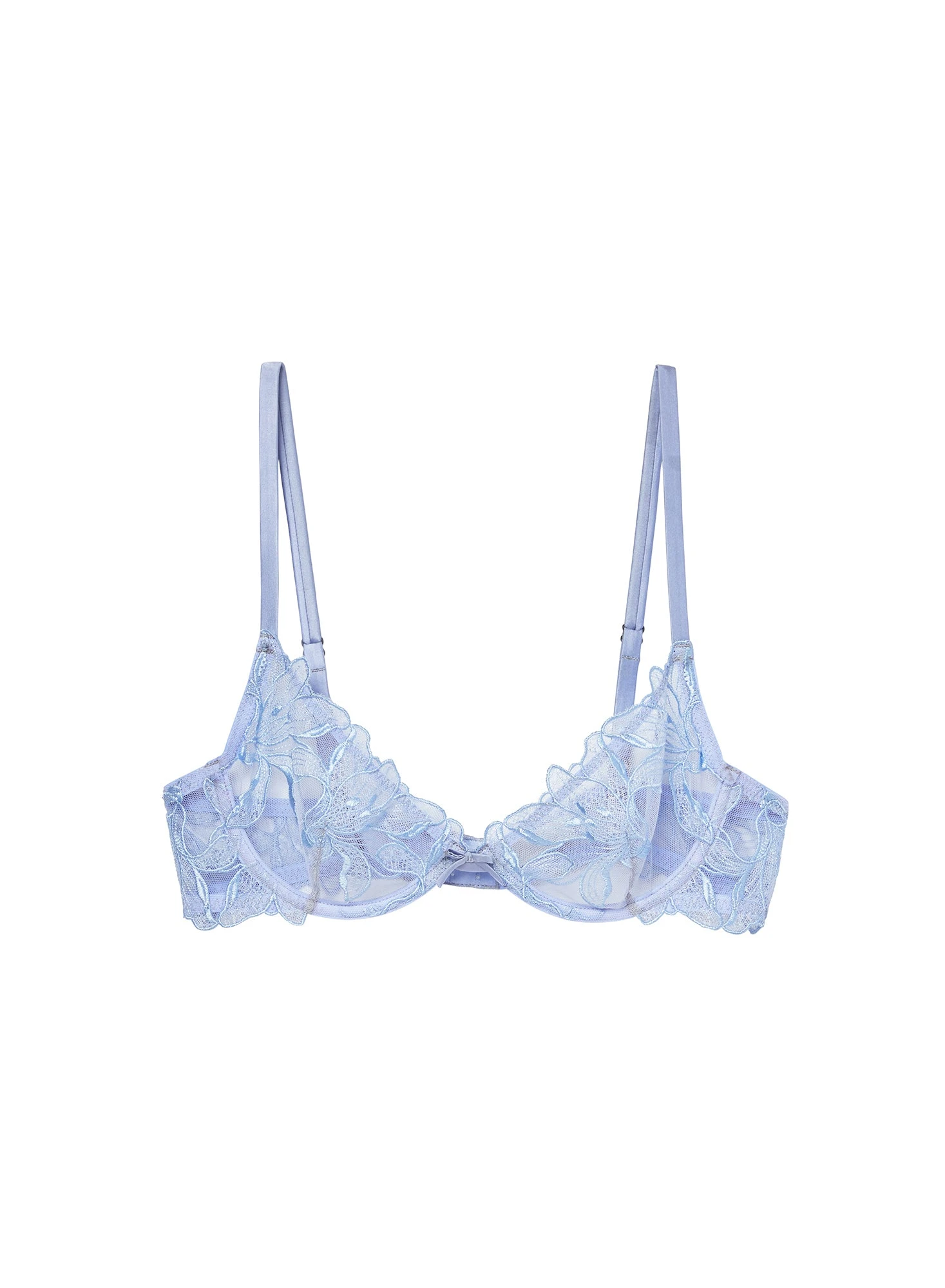Fleur Du Mal Lily Embroidery Plunge Demi Bra 3 Fleur Du Mal Lily Embroidery Plunge Demi Bra - Image 3