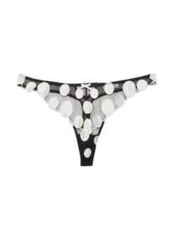 Fleur Du Mal Polka Dot Embroidery Thong -Fleur du Mal polkadotthongflat1