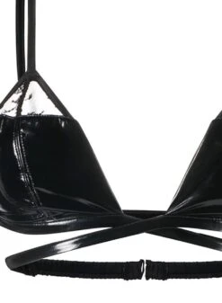 Fleur Du Mal Frankie Lace PVC Triangle Bra -Fleur du Mal pvcbraflat2