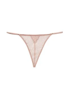 Fleur Du Mal Rhinestone Fishnet V String -Fleur du Mal rhinestonethongflat1
