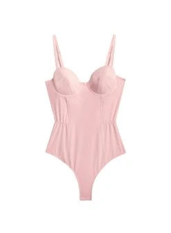 Fleur Du Mal Eco Luxe Jersey Bullet Bodysuit -Fleur du Mal rosepinkrecycledbsflat1