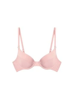 Fleur Du Mal Eco Luxe Jersey Lined Demi Bra -Fleur du Mal rosepinkrecycleddemibraflat1