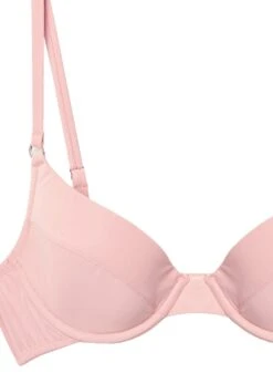 Fleur Du Mal Eco Luxe Jersey Lined Demi Bra -Fleur du Mal rosepinkrecycleddemibraflat2