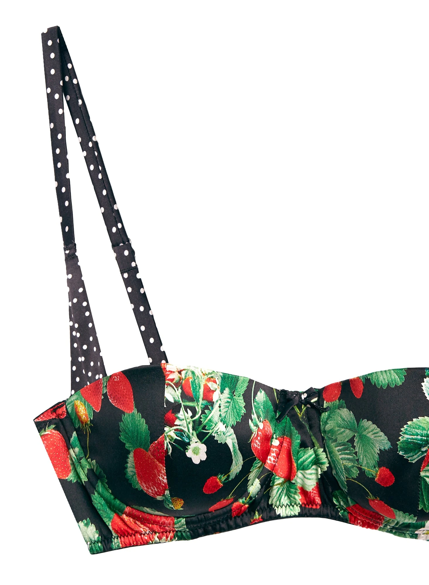 Fleur Du Mal Strawberry Print Balconette Bra 2 Fleur Du Mal Strawberry Print Balconette Bra - Image 2