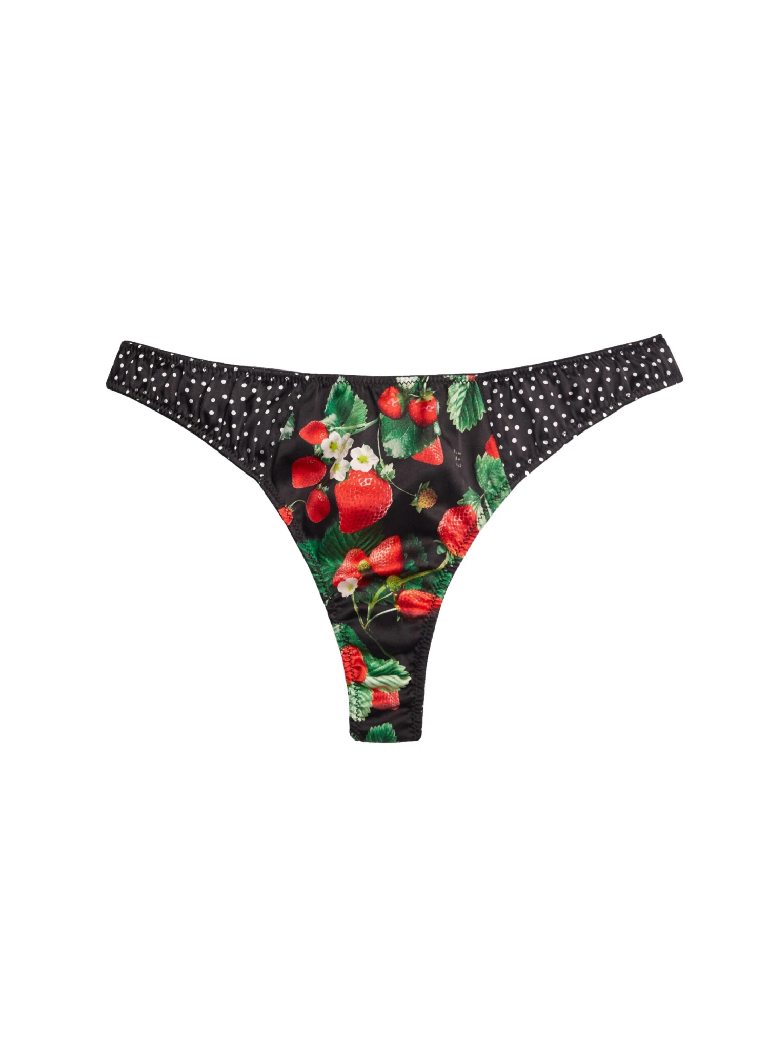 Fleur Du Mal Strawberry Print Thong 4 Fleur Du Mal Strawberry Print Thong - Image 4