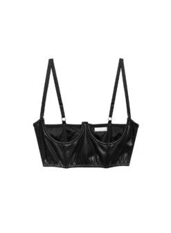 Fleur Du Mal Vegan Leather No Cup Bustier -Fleur du Mal veganleathernocupbustierflat1
