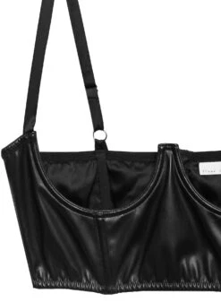 Fleur Du Mal Vegan Leather No Cup Bustier -Fleur du Mal veganleathernocupbustierflat2
