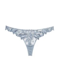 Fleur Du Mal Velvet Lily Embroidery Hipster Thong 11 Fleur Du Mal Velvet Lily Embroidery Hipster Thong -Fleur du Mal velvetlilythongflat1