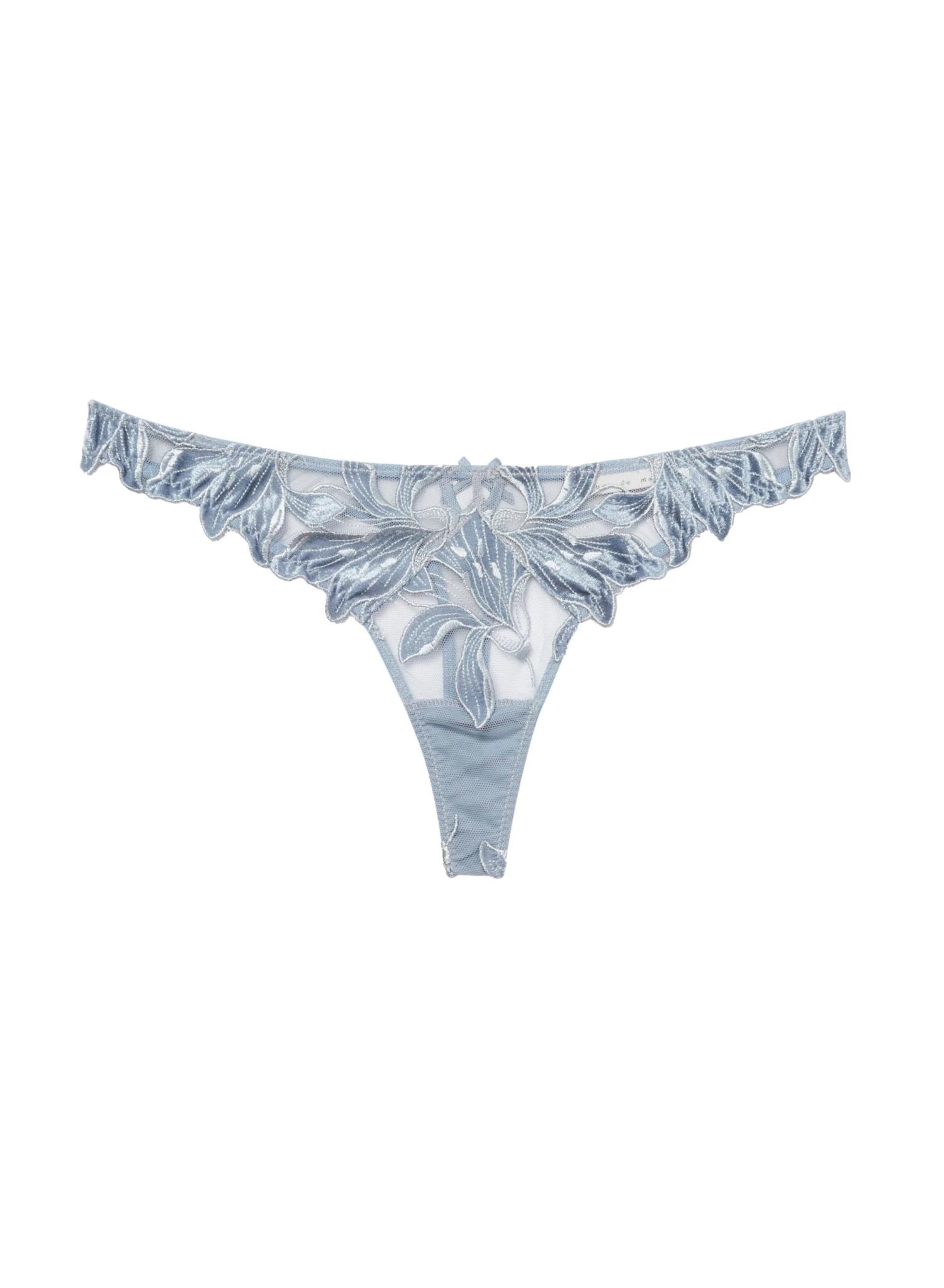 Fleur Du Mal Velvet Lily Embroidery Hipster Thong 3 Fleur Du Mal Velvet Lily Embroidery Hipster Thong - Image 3